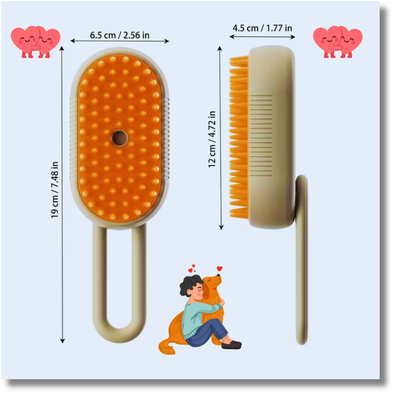 Cepillo a vapor para mascotas